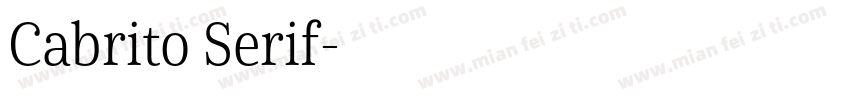 Cabrito Serif字体转换
